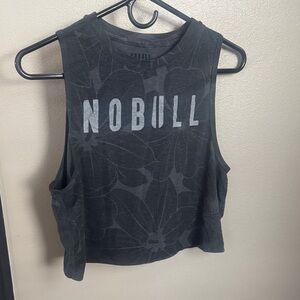NOBULL Women's Charcoal Floral Muscle Tee Small